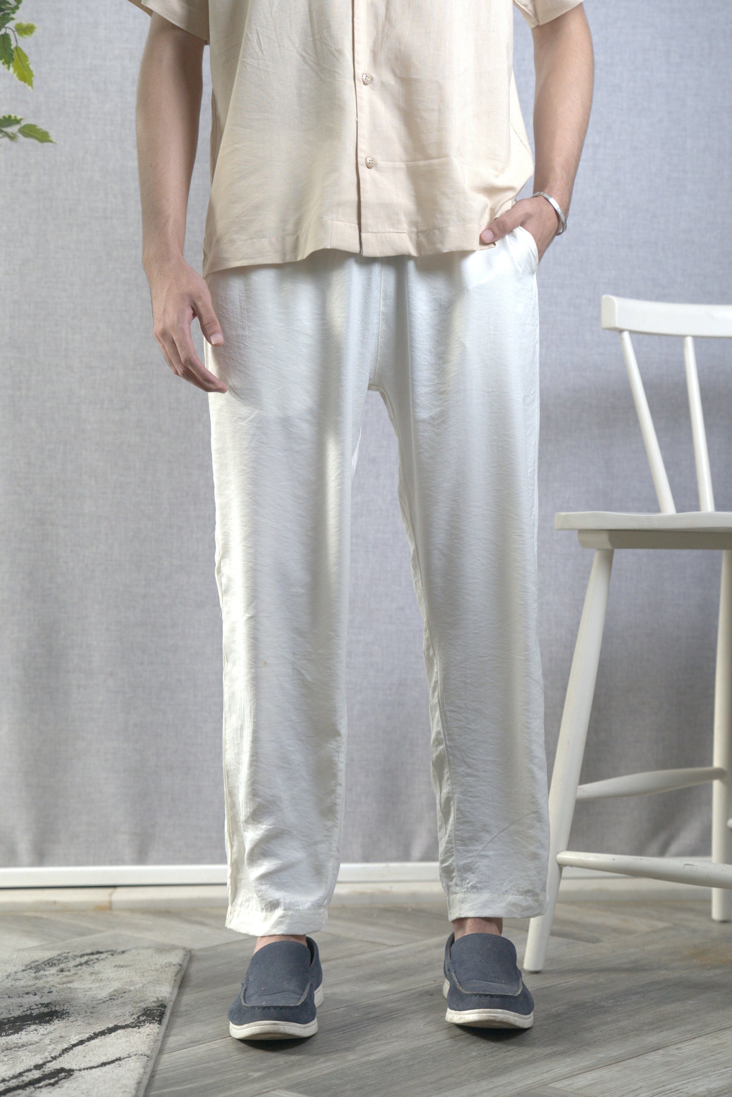 White Linen Trousers
