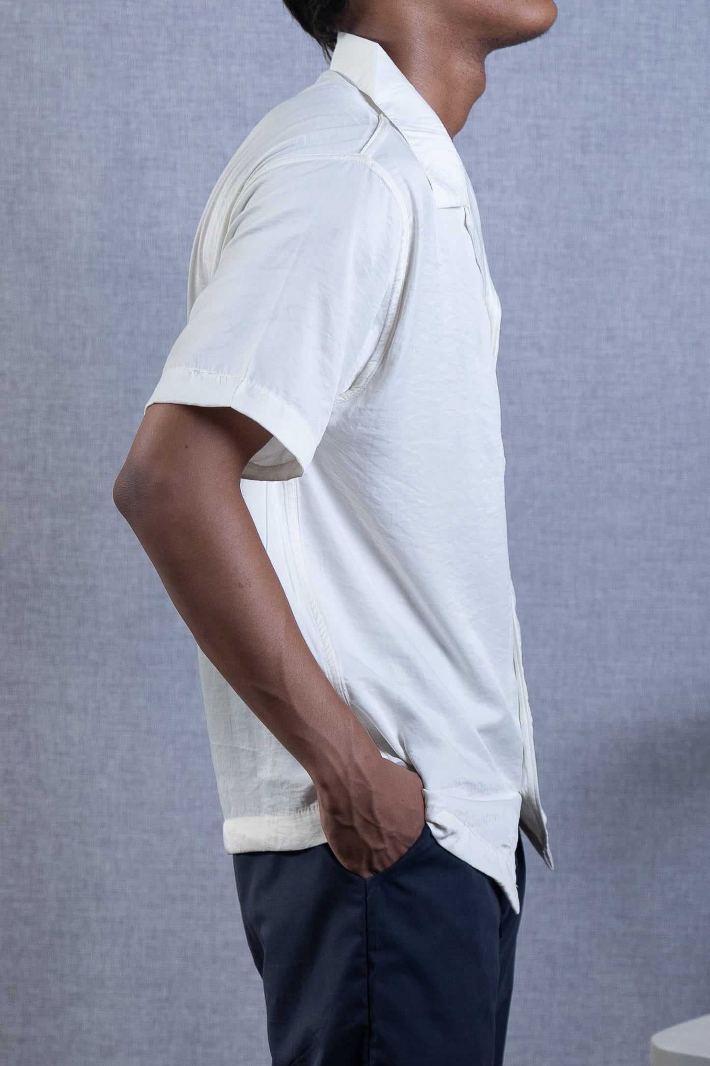 White Linen Button-Up