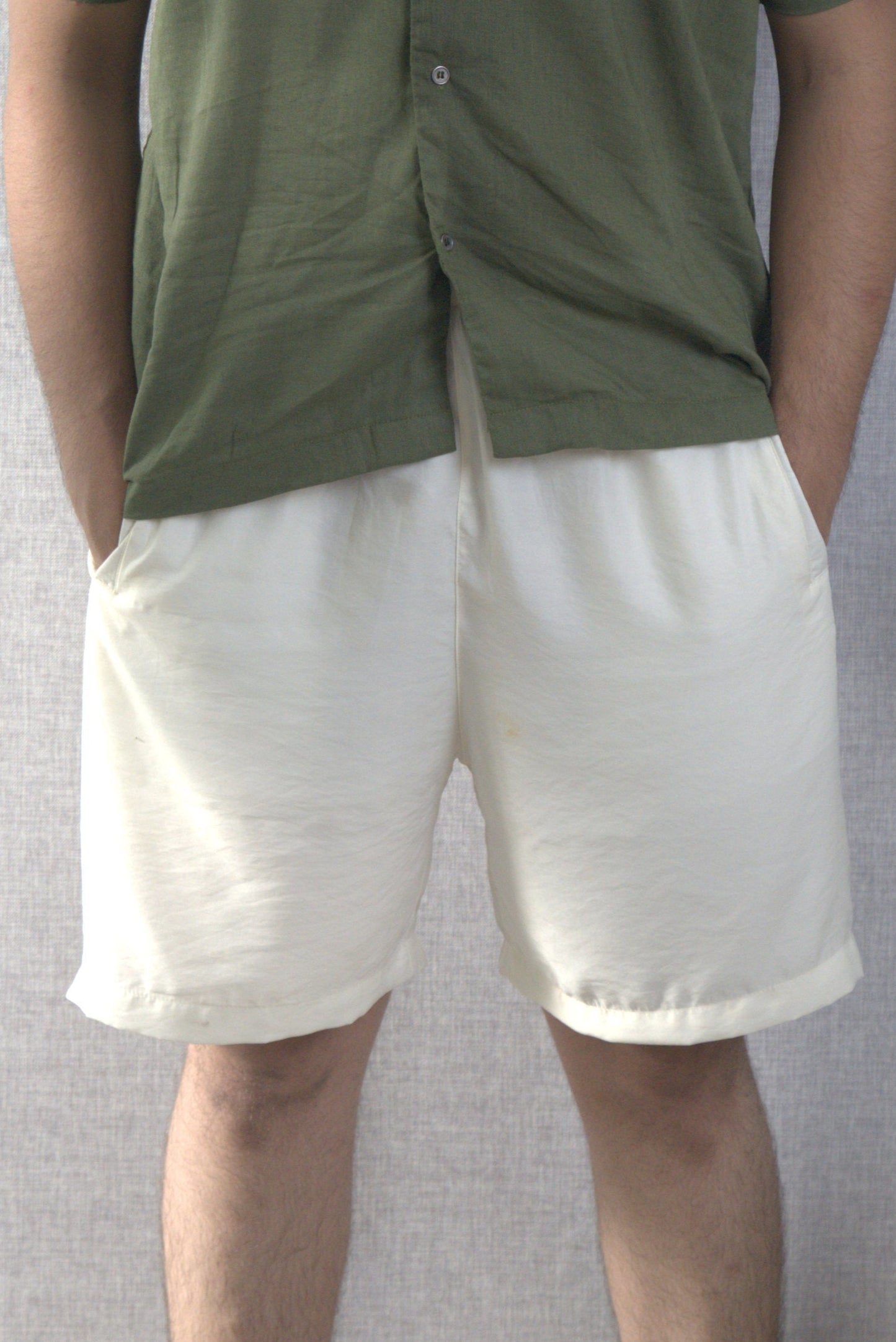 White Linen Shorts