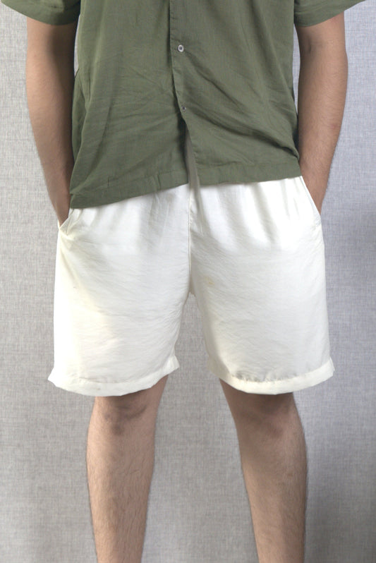 White Linen Shorts