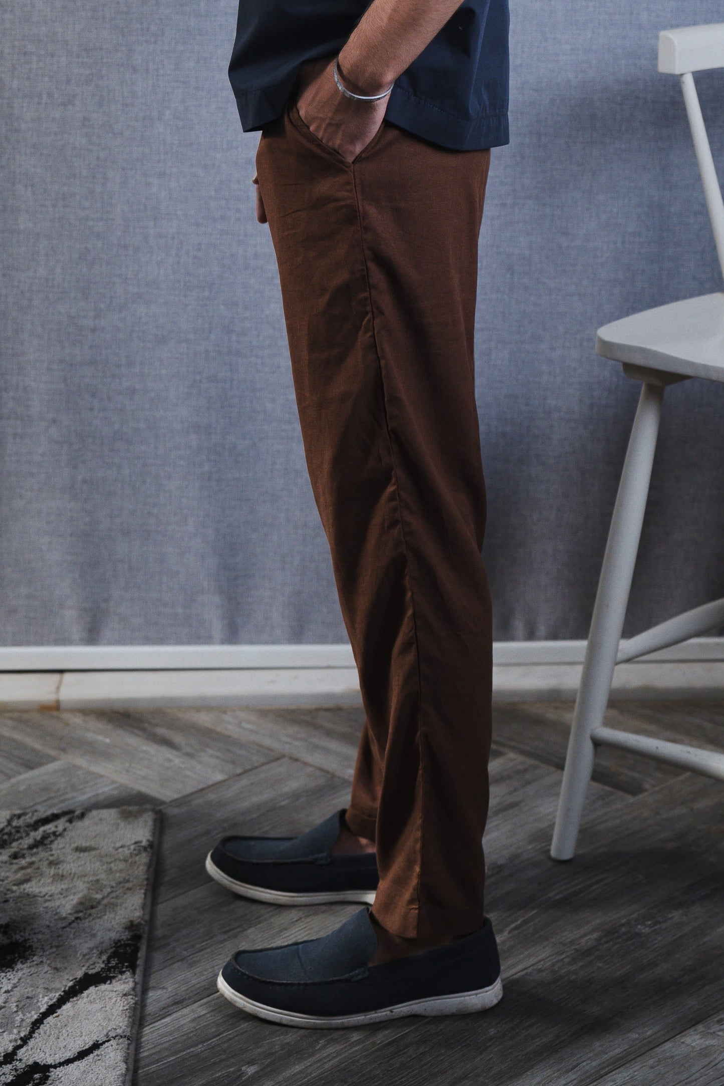 Brown Linen Trousers