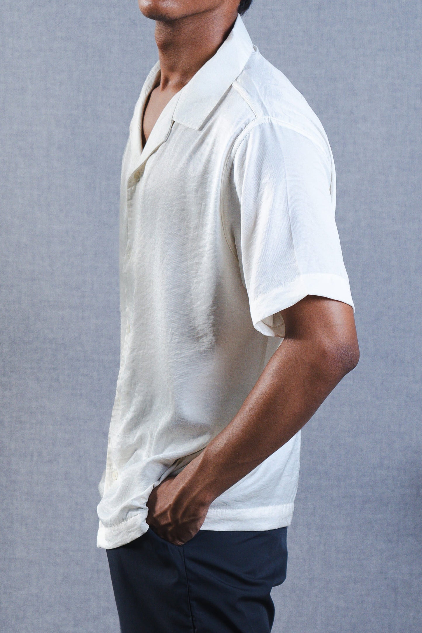 White Linen Button-Up