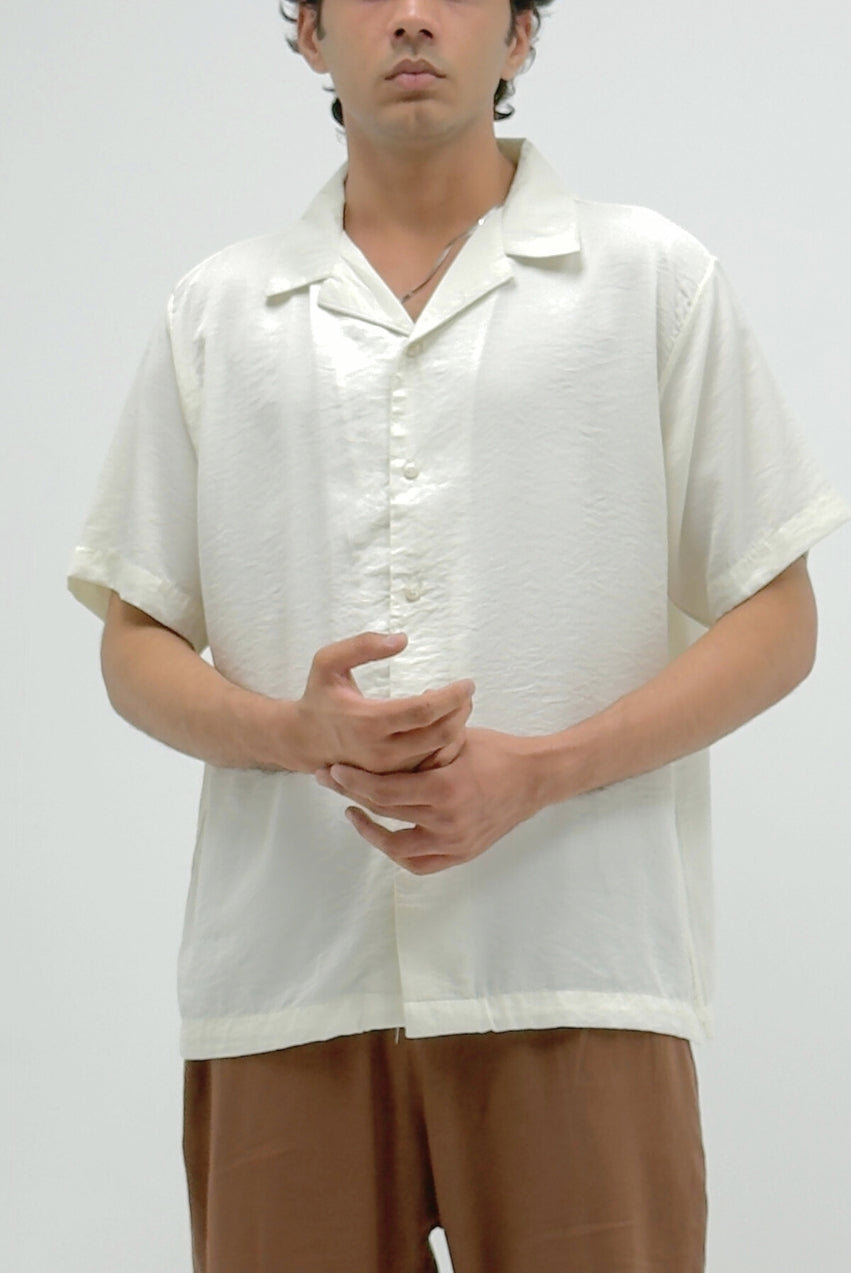 White Linen Button-Up
